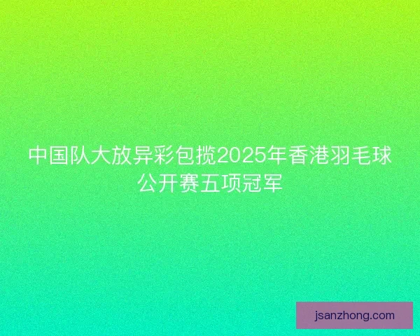 中国队大放异彩包揽2025年香港羽毛球公开赛五项冠军