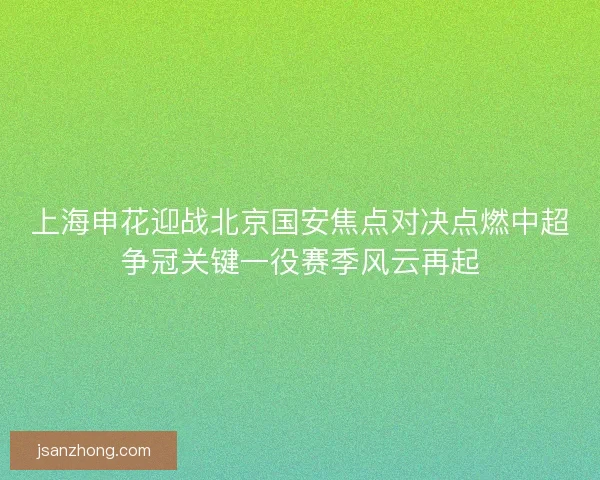 上海申花迎战北京国安焦点对决点燃中超争冠关键一役赛季风云再起